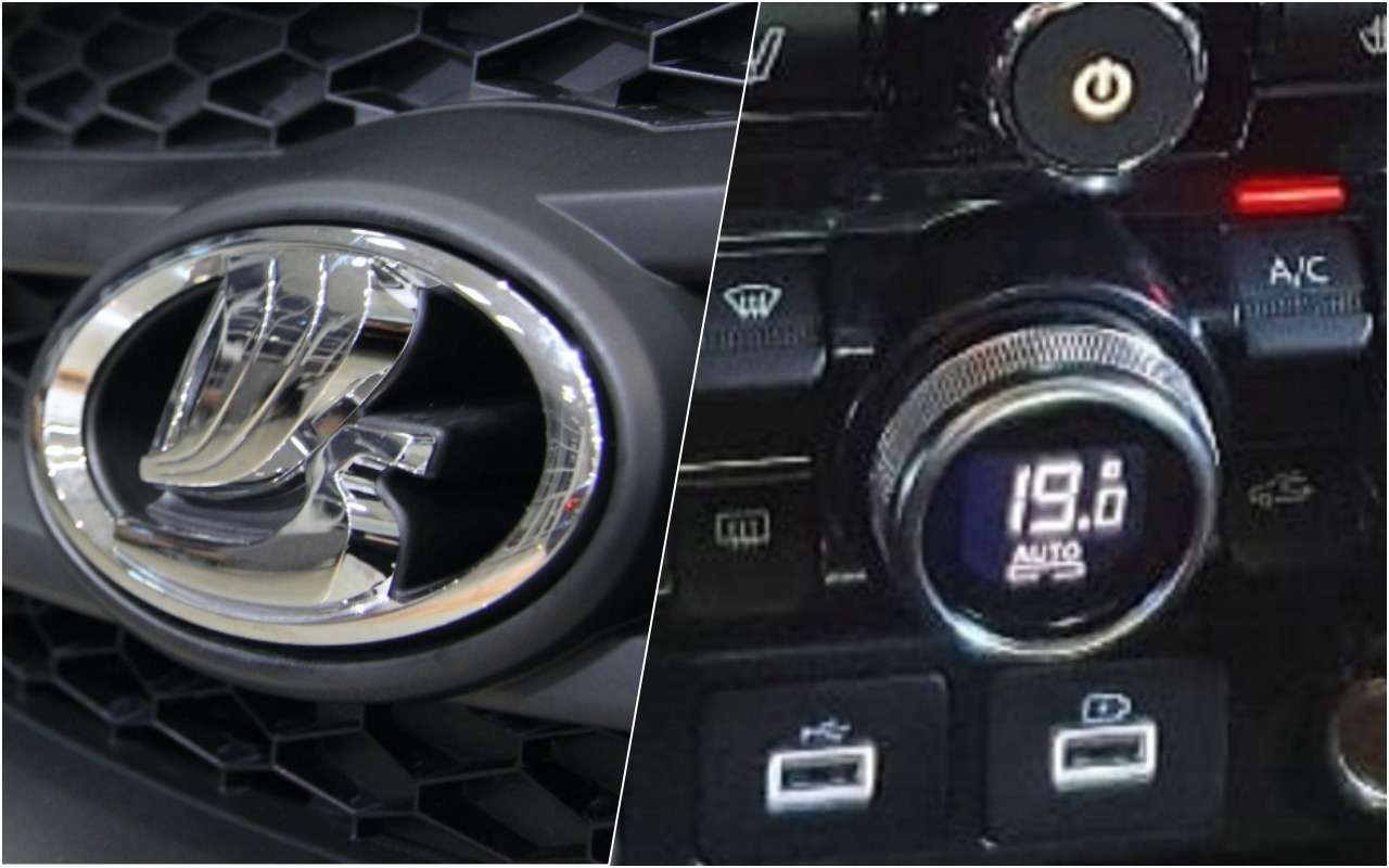 Новая Веста, фото салона: центральная консоль с вертикальным планшетом