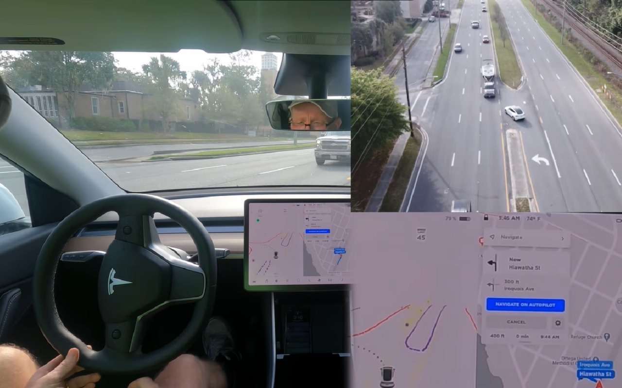 Автопилот Теслы не умеет поворачивать через встречку. Пугающее видео