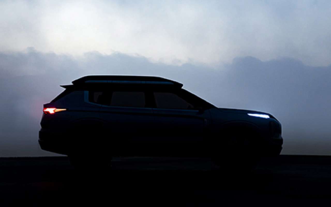 Еще один тизер нового кроссовера Mitsubishi — теперь в профиль