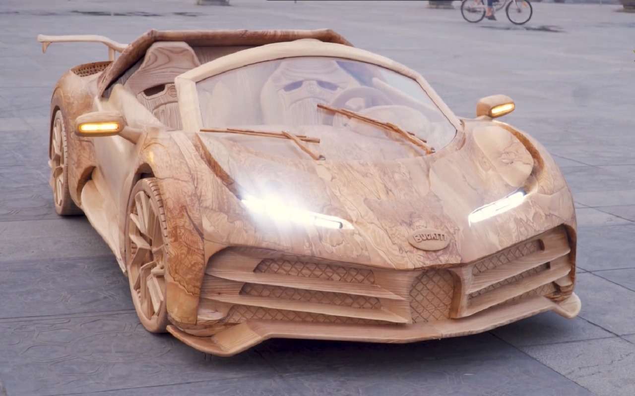 Полностью деревянный Bugatti — на нем можно ездить!