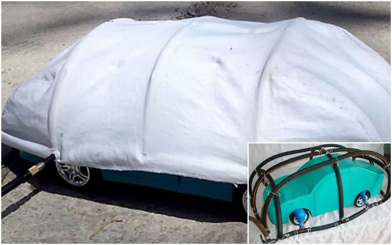 На Северном Кавказе  изобрели зонт для машин