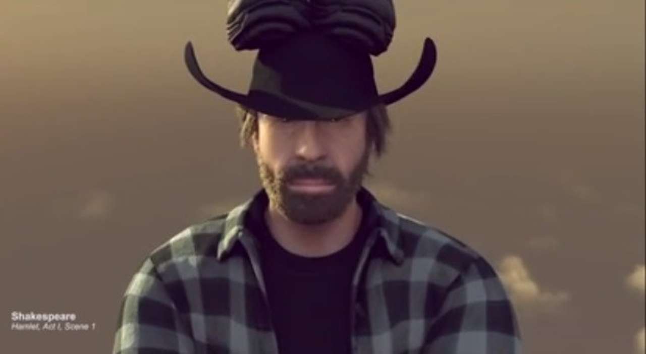 Компьютерный Чак Норрис переплюнул эпический шпагат Ван Дамма на грузовиках