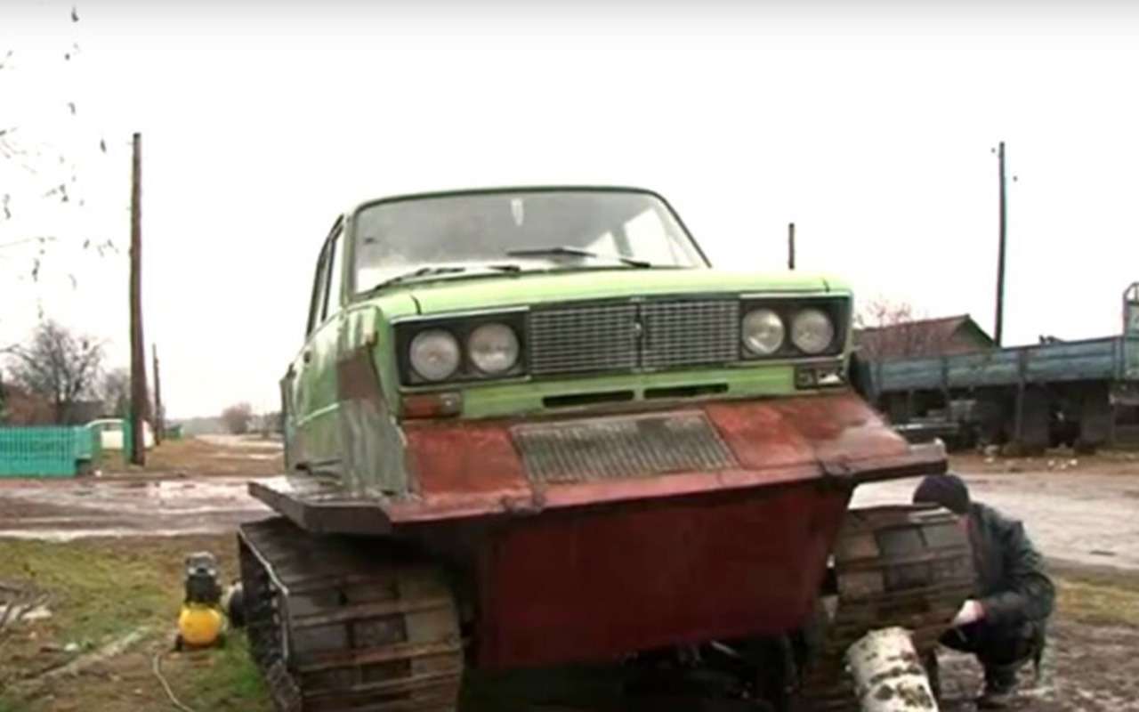 Танк из Жигулей: красноярские рыбаки очень суровы