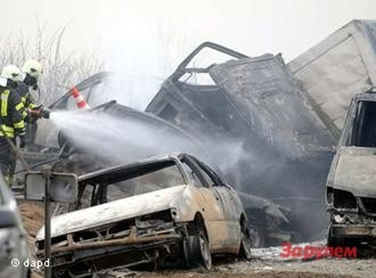 Песчаный шторм стал причиной крупной аварии на севере Германии