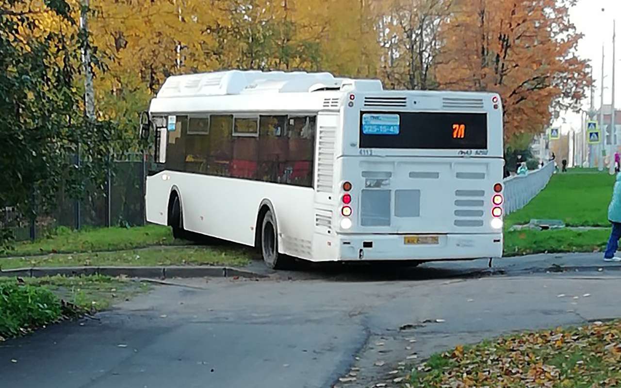 Водитель автобуса превратил тротуар в выделенку. Реакция соцсетей