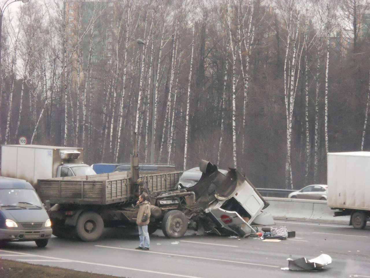 МКАД парализовала крупная авария 