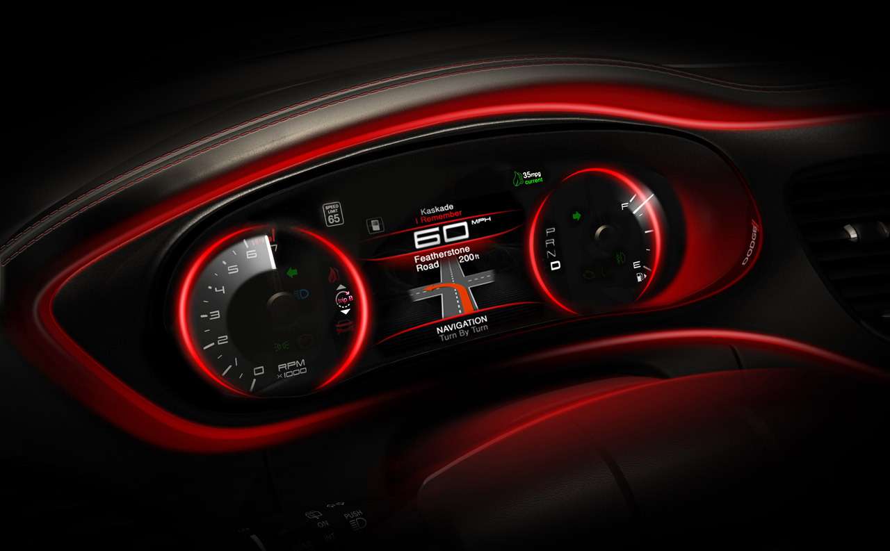 Компания Dodge приоткрыла интерьер седана Dart