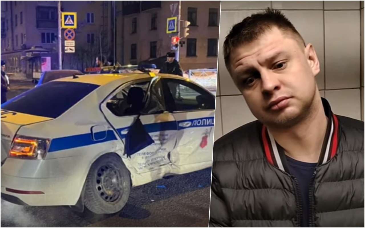 Мужчина, протаранивший авто полиции, 17 раз привлекался за нарушения ПДД
