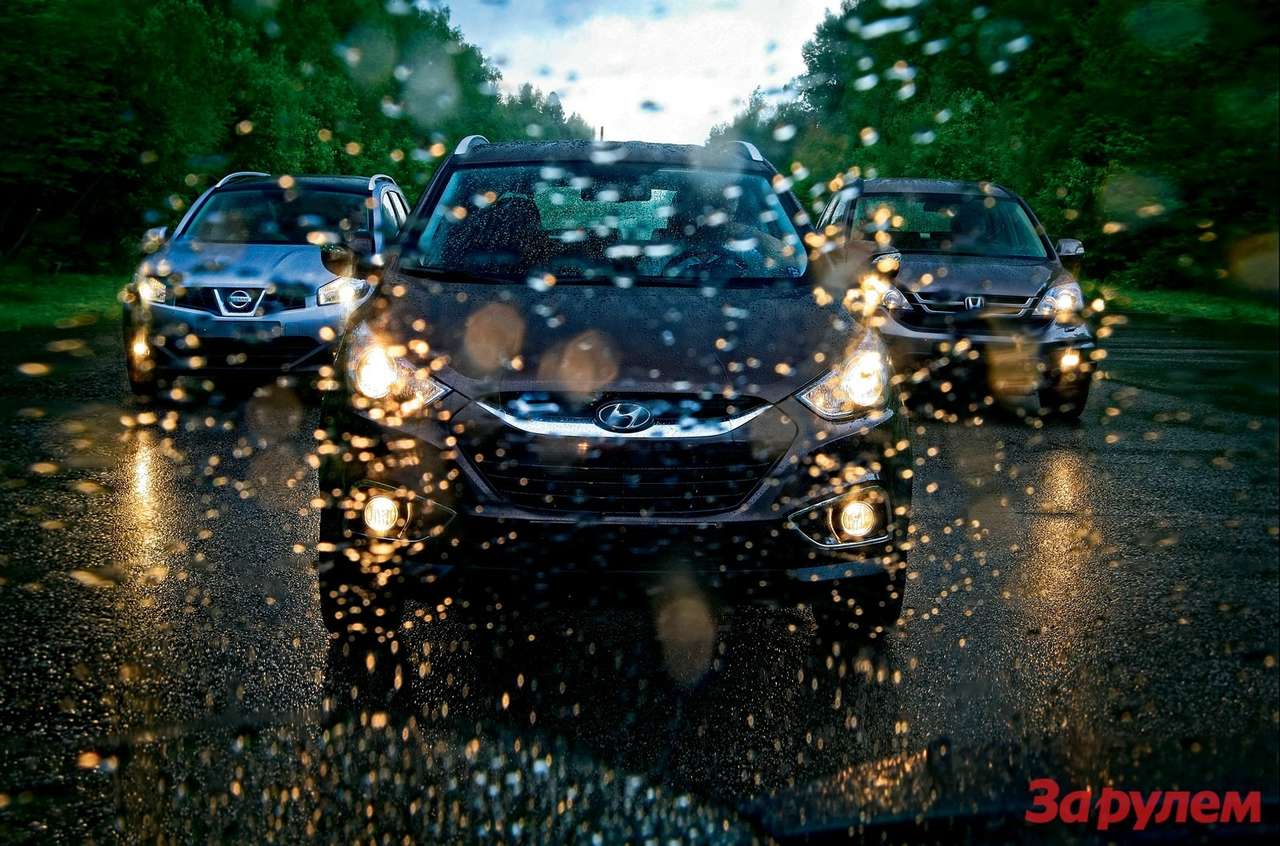 Сравнительный тест Hyundai ix35, Nissan Qashqai+2 и Honda CR-V