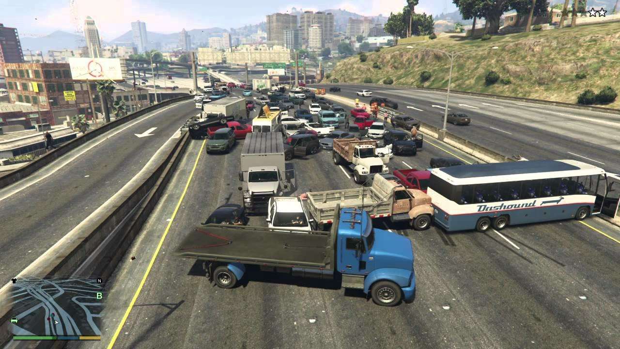 Беспилотные автомобили учатся ездить в игре GTA V