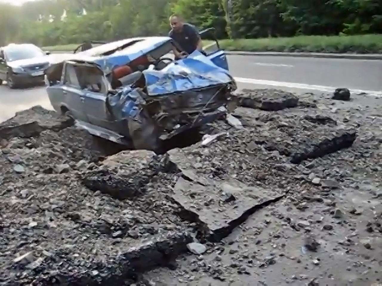 Дороги Украины превратились в поле боевых действий (ВИДЕО)