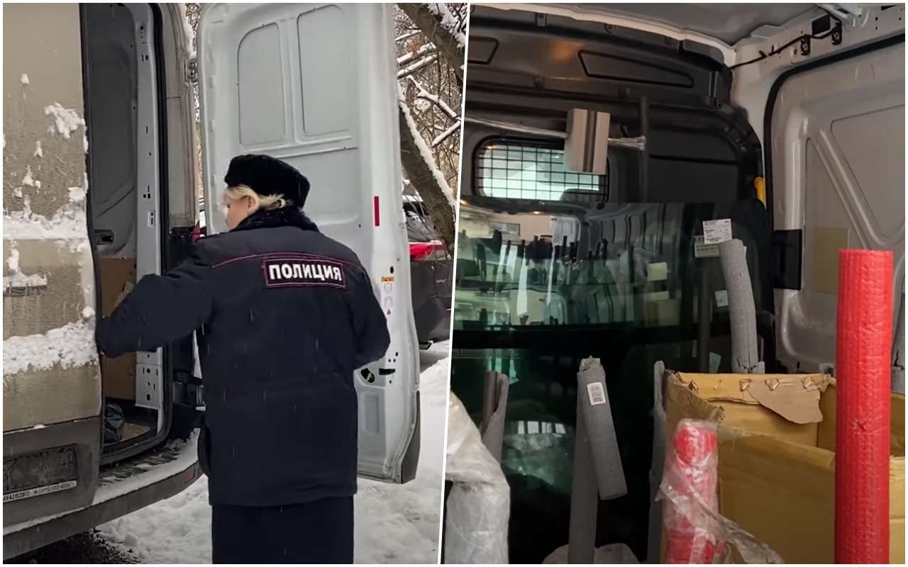 В Подмосковье водитель-стажер угнал фургон с ценным грузом (видео)