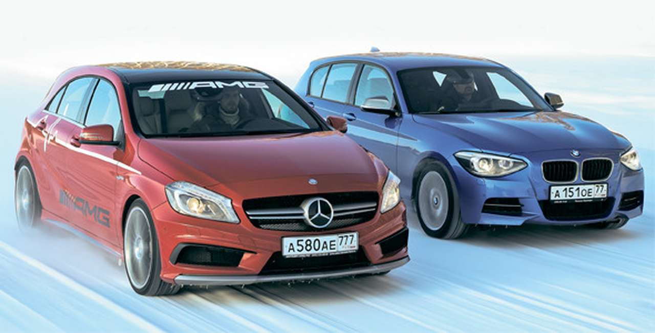 Время круга: Mercedes-Benz A 45 AMG vs BMW M135i xDrive