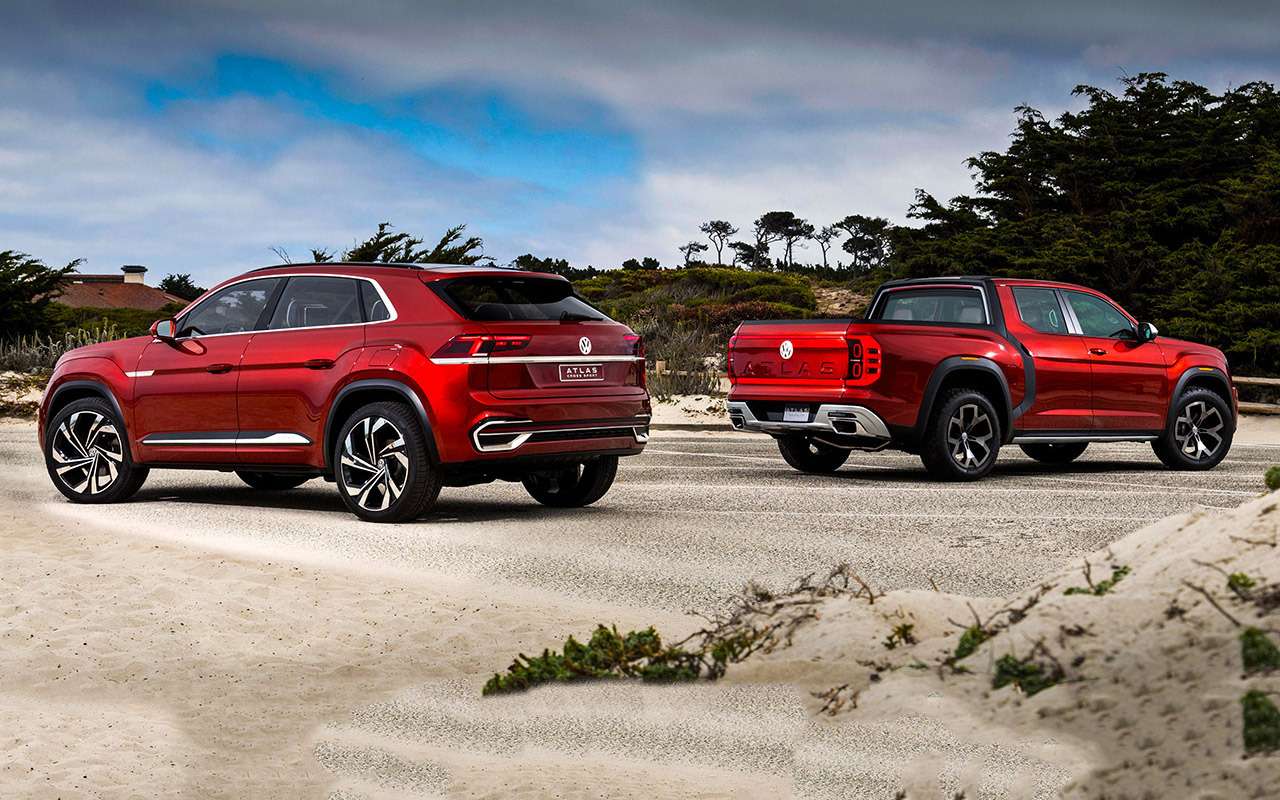 VW Teramont размножается: тест-драйв купе-кроссовера и пикапа