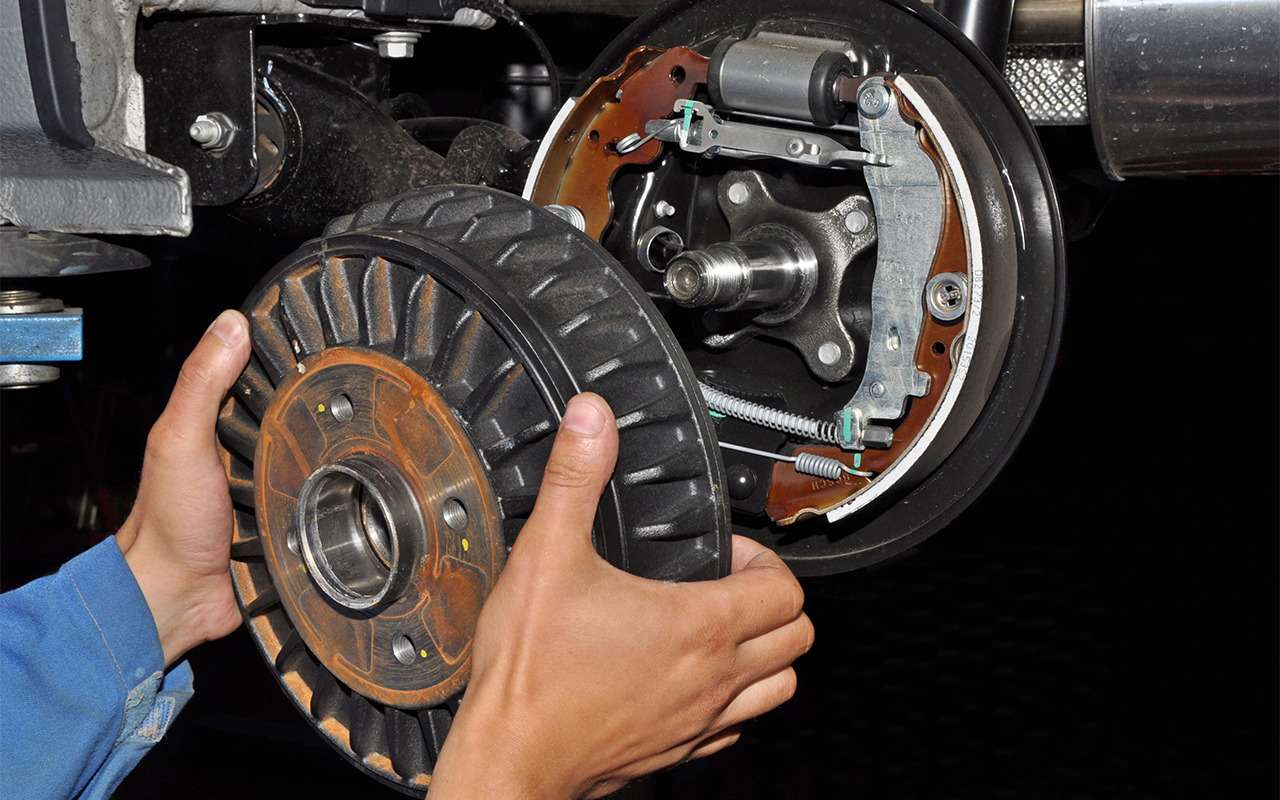 Задний тормозной механизм автомобиля Lada Largus