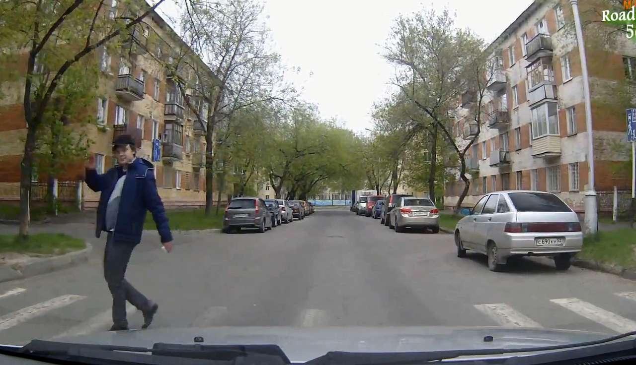 Как пешеходы благодарят водителей, уступивших им дорогу (ВИДЕО)