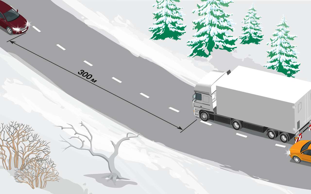 Слепой обгон по невидимой встречке - школа опытных водителей