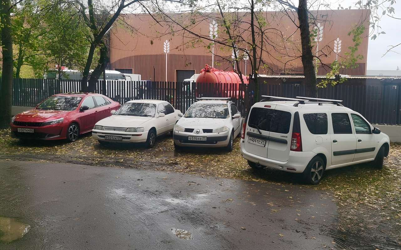 Парковка на газоне