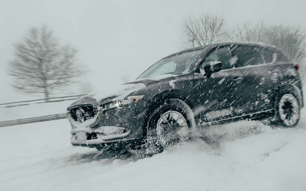 Езда во время снегопада