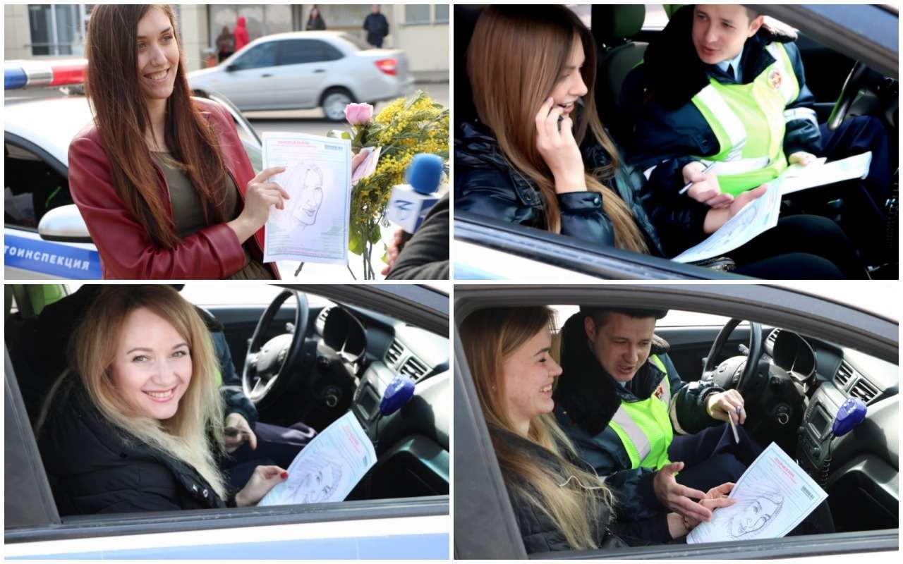 Вот вам штраф - цветы и шарж: ГИБДД творчески отнеслась к 8 марта