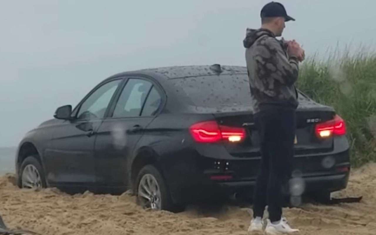 BMW буксует без водителя - нет, не постановка!