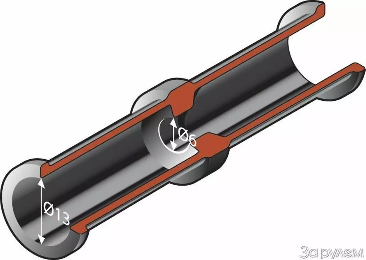 Эскиз пластмассового патрубка с зауженным сечением.
