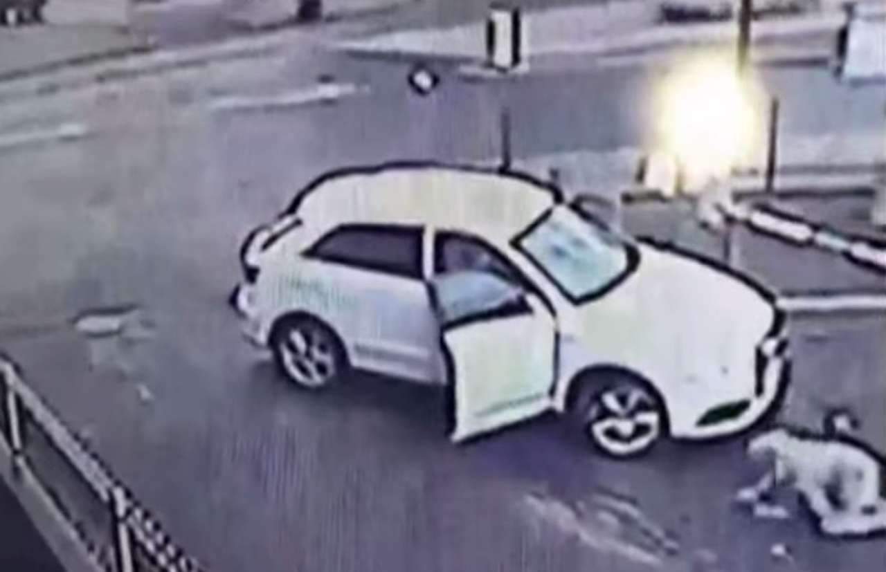 Британка отбила свой автомобиль у угонщика (ВИДЕО)