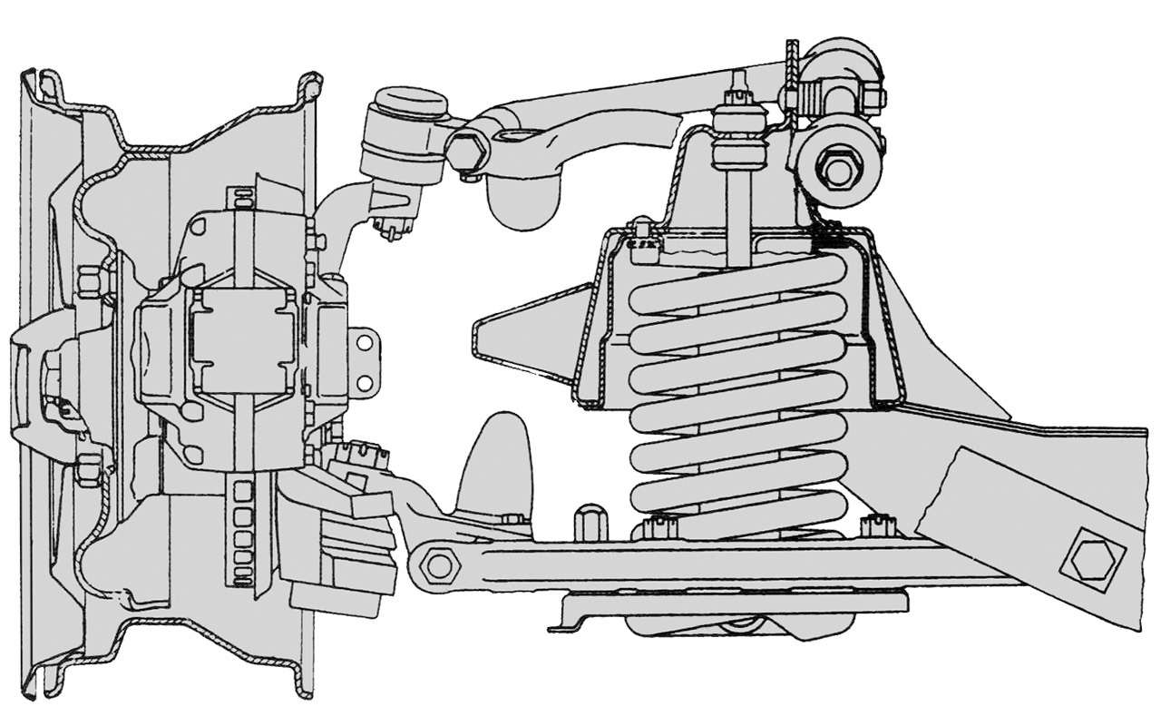 Передняя подвеска газ 3110 на шкворнях схема