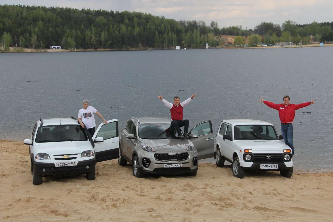 Kia Sportage, Lada 4x4 Urban, Chevrolet Niva: вседорожная песочница