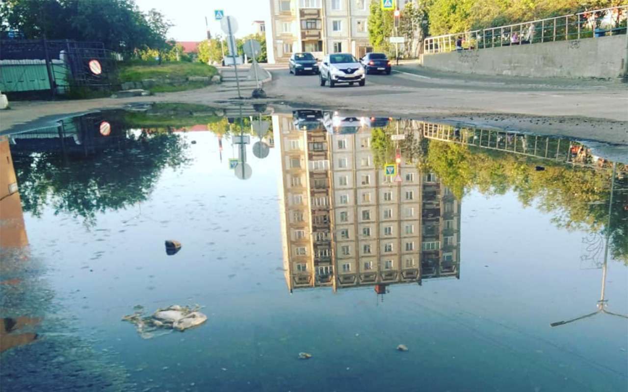 Знаменитая лужа флотской столицы завела аккаунт в Инстаграме