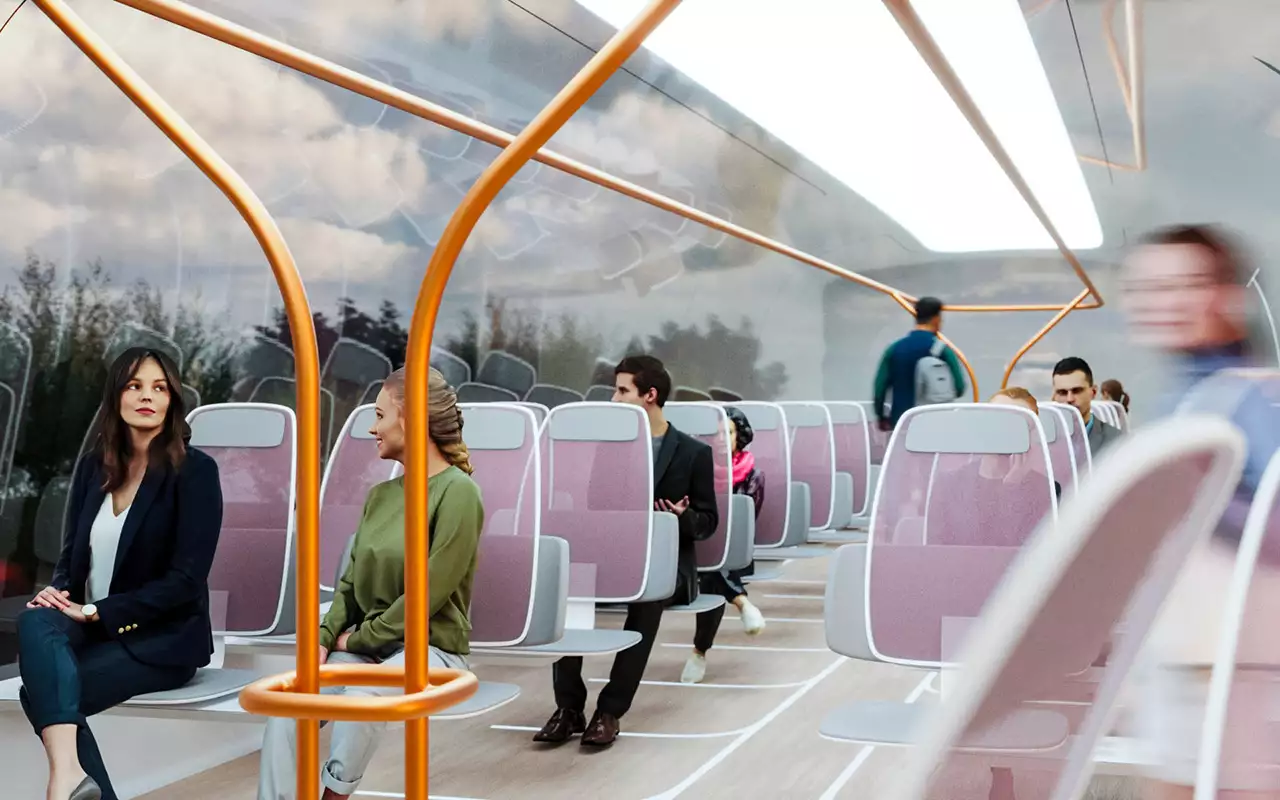 Кресла нейробуса можно поворачивать.