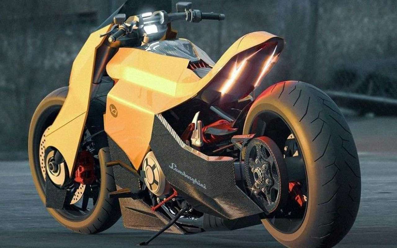 Мотоцикл Lamborghini v4 1000 caramelo