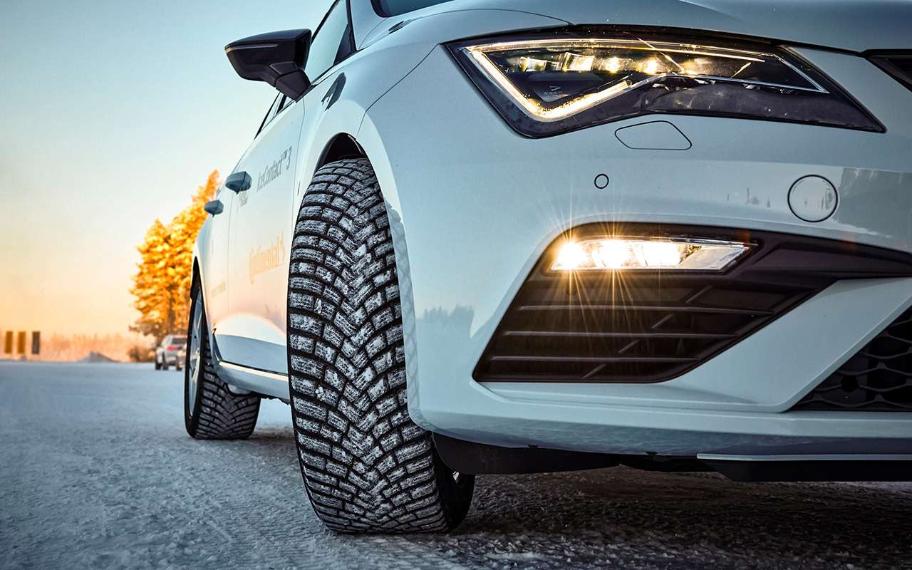 Тест новых зимних шин Continental - с гибкими шипами!