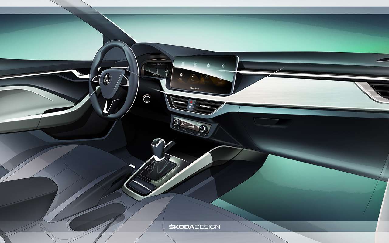 Skoda показала интерьер своей новой модели