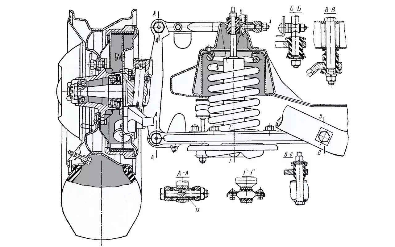 Газ 13 схема. Передняя подвеска ГАЗ 3110 чертеж. Передняя подвеска ГАЗ 13 Чайка. Передняя подвеска ГАЗ 2410 схема. Подвеска ГАЗ 13 Чайка.