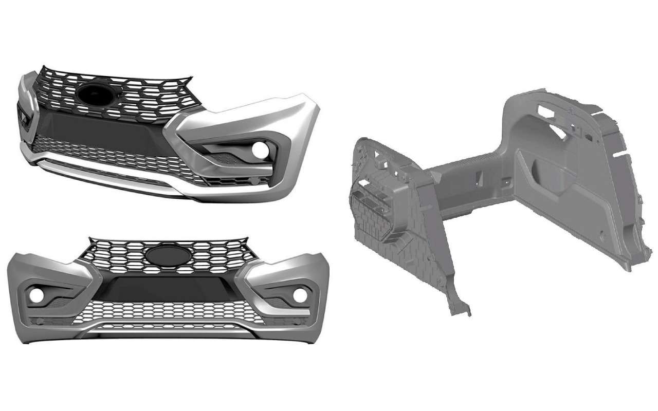 Заодно запатентована и обивка багажного отделения (справа)