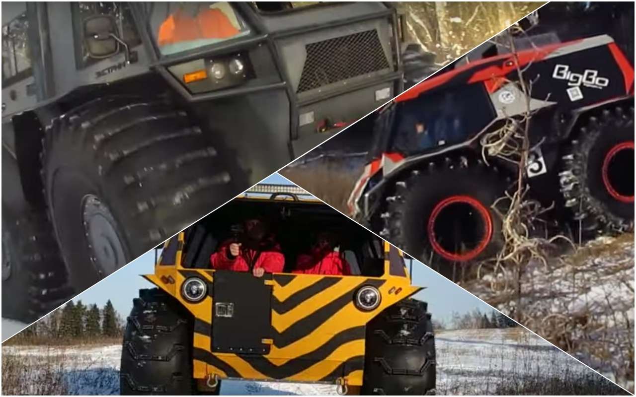 Собрали крутые вездеходы и загнали в самый глубокий снег (видео)