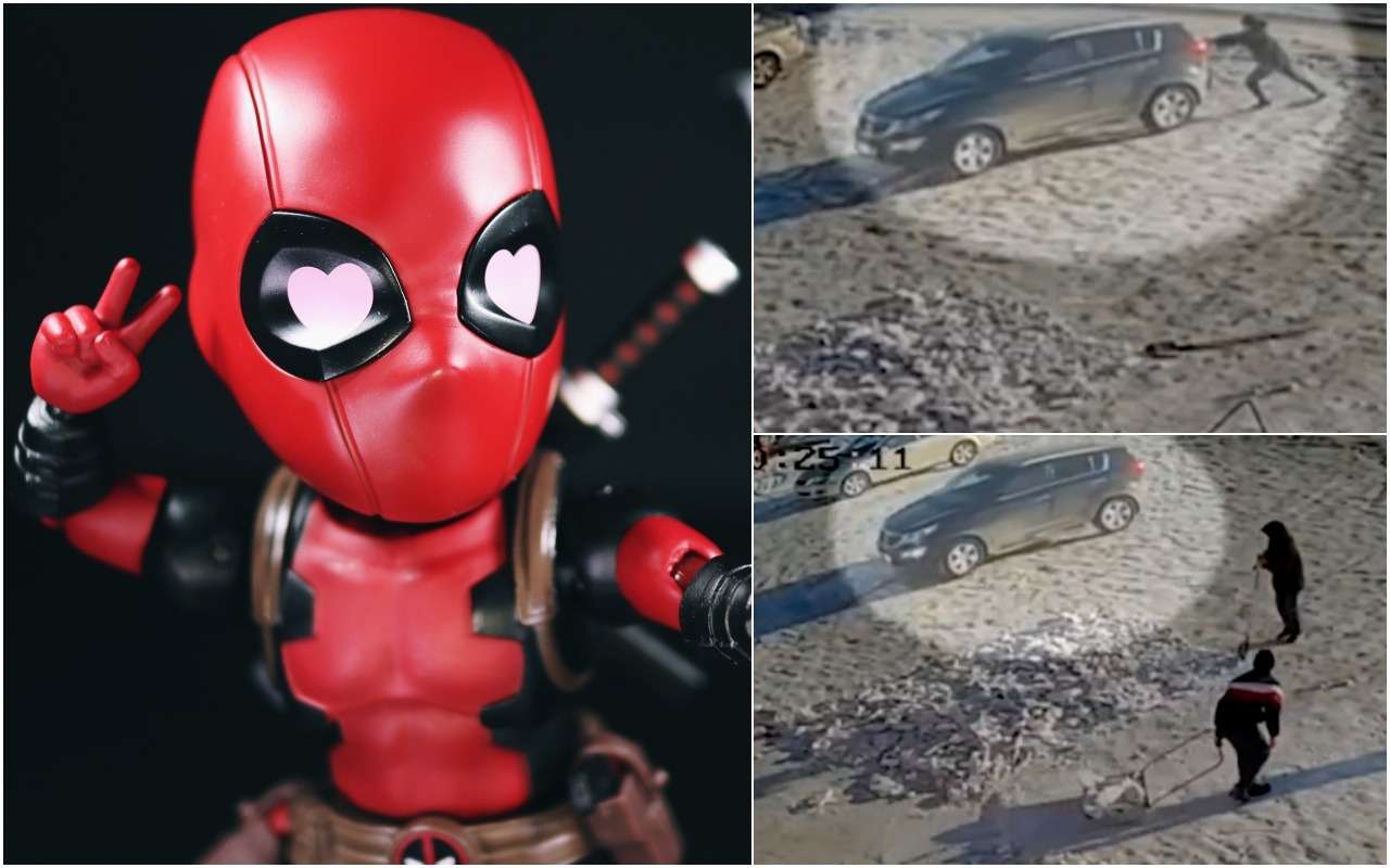 Мужчина одной рукой остановил покатившийся внедорожник